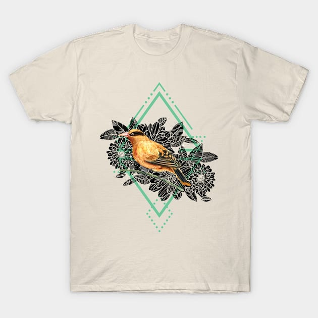 BOHO STYLE BIRD ART T-Shirt by BWXshirts